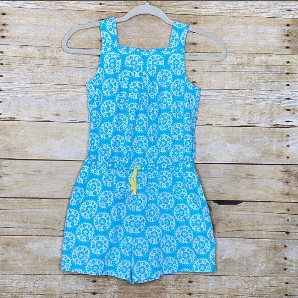 MINI BODEN FLORAL MEDALLION ROMPER SIZE 9/10Y